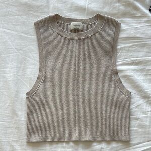 Aritzia Wilfred Reso Sweater Ribbed Crop Tank Top